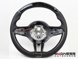 Alfa Romeo Giulia Steering Wheel - Carbon Fiber - w/ LED Functions - Alcantara - Non QV Models
